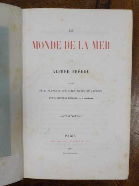 Le Monde de la Mer, Paris 1865