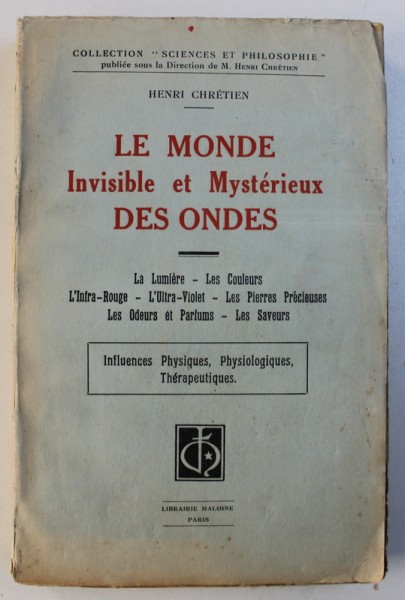 LE MONDE INVISIBLE ET MYSTERIEUX DES ONDES par HENRI CHRETIEN