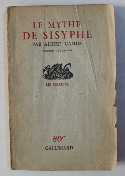 LE MYTHE SE SISYPHE par ALBERT CAMUS , 1953