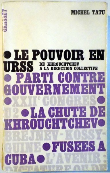 LE POUVOIR EN U.R.S.S. par MICHEL TATU , 2001