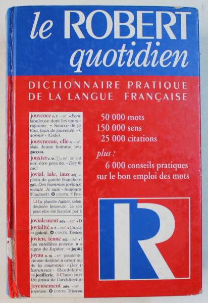 LE ROBERT QUOTIDIEN , DICTIONNAIRE PRATIQUE DE LA LANGUE FRANCAISE , 1996