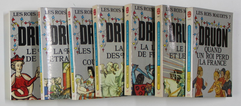 LE ROI MAUDITS ( REGII BLESTEMATI )  par MAURICE DRUON , TOME I - VII , 1970 - 1977