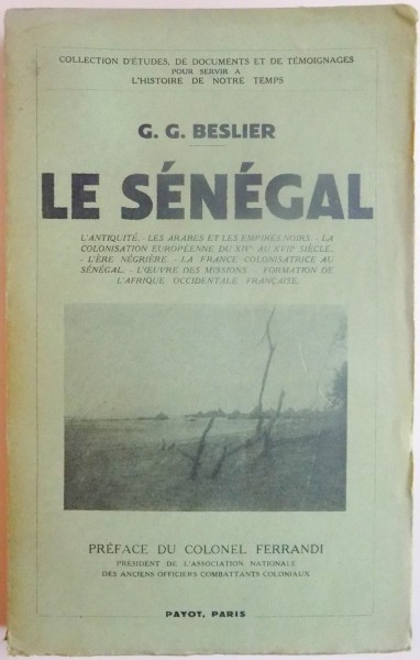 LE SENEGAL par G.G. BESLIER , 1935