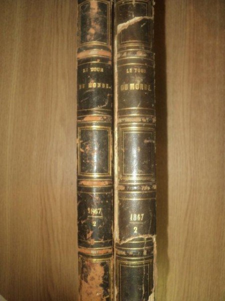 LE TOUR DU MONDE NOUVEAU JOURNAL DE VOYAGES -EDOUARD  CHARTON-2 VOLUME,1867*