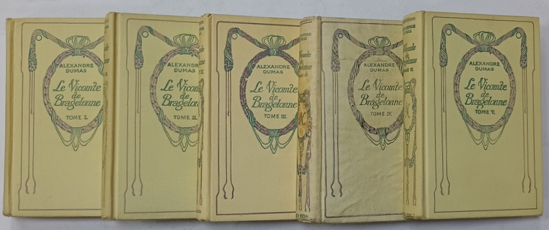 LE VICOMTE DE BRAGELONNE  par ALEXANDRE DUMAS , VOLUMELE I - V , CCA. 1900