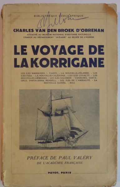 LE VOYAGE DE " LA KORRIGANE " par CHARLES VAN DEN BROEK D ' OBRENAN , 1939