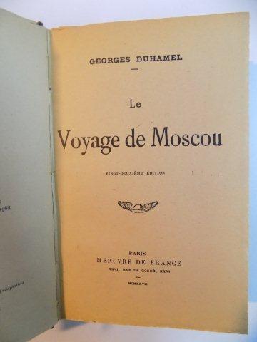 LE VOYAGE DE MOSCOU par GEORGES DUHAMEL  1927