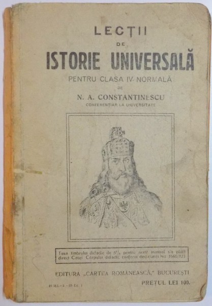 Lectii De Istorie Universala Pentru Clasa Iv Normala De N A