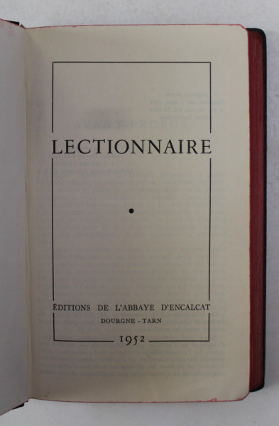 LECTIONNAIRE , 1952