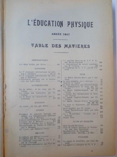 L'EDUCATION PHYSIQUE 1907