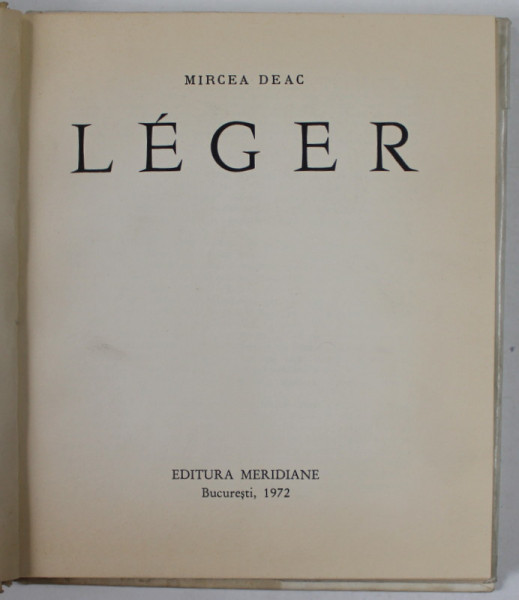 LEGER de MIRCEA DEAC , 1972