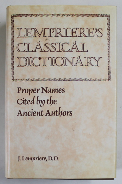 LEMPRIERE ' S CLASSICAL DICTIONARY by J. LEMPRIERE , 1990
