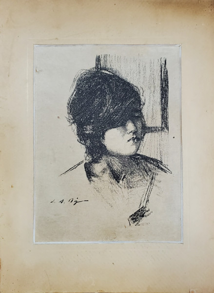 Leon Alexandru Biju (1880-1970) - Portret de tanara