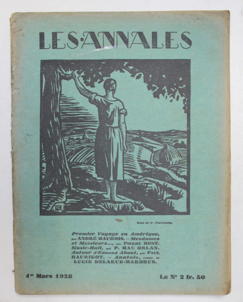 LES ANNALES POLITIQUES ET LITTERAIRES - GRANDE REVUE MODERNE DE LA VIE LITTERAIRE , 1 er MARS   1928