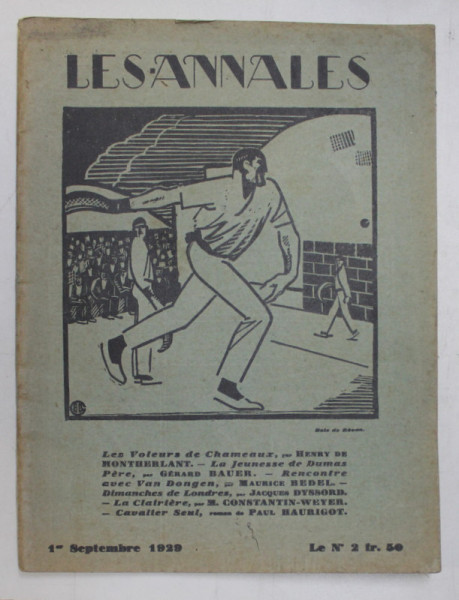 LES ANNALES POLITIQUES ET LITTERAIRES - GRANDE REVUE MODERNE DE LA VIE LITTERAIRE , 1 er SEPTEMBRE  1929