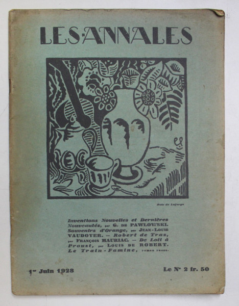 LES ANNALES POLITIQUES ET LITTERAIRES - GRANDE REVUE MODERNE DE LA VIE LITTERAIRE , 1er juin   1928