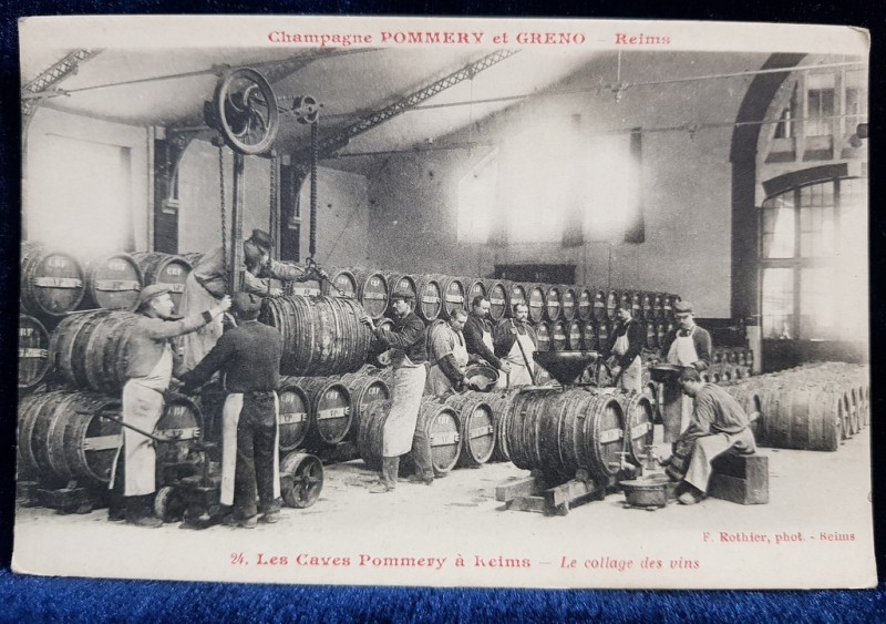 Les Caves Pommery a Reims. La collage des vins - CP tip foto