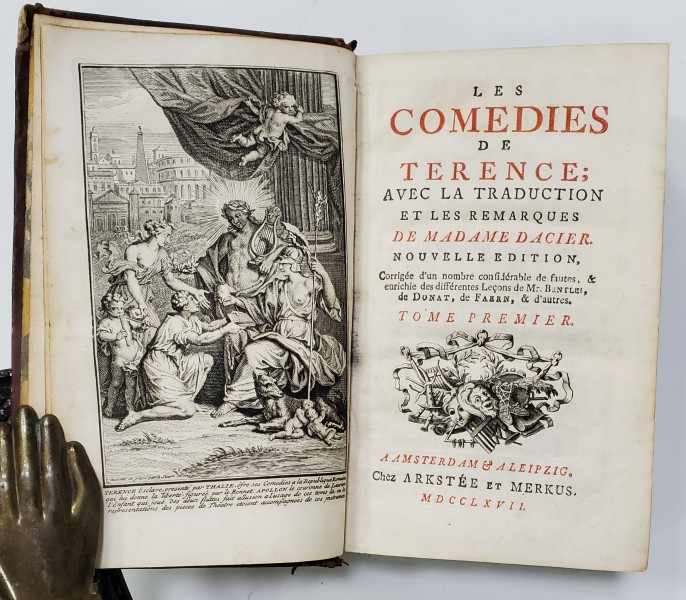 LES COMEDIES DE TERENCE, AVEC LA TRASUCTION ET LES REMARQUES DE MADAME DACIER, TOME PREMIER - AMSTERDAM, 1767