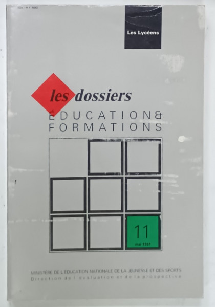 LES DOSSIERS EDUCATION et FORMATIONS , No. 11 , 1991