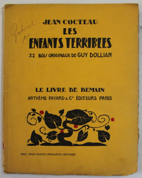LES ENFANTS TERRIBLES par JEAN COCTEAU , 32 BOIS ORIGINAUX de GUY DOLLIAN , 1931