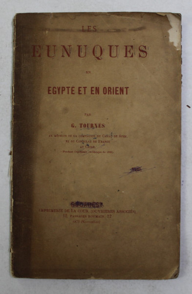 LES EUNUQUES EN EGYPTE EN ORIENT par G. TOURNES , 1872