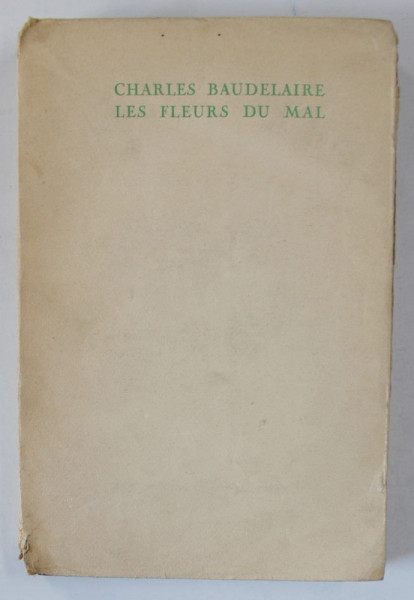 LES FLEURS DU MAL par CHARLES BAUDELAIRE . 1935
