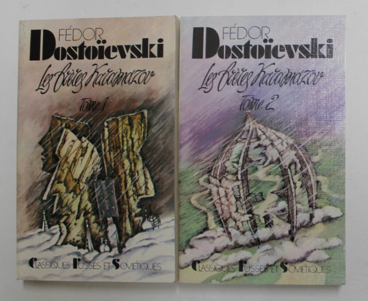 LES FRERES KARAMAZOV  par FEDOR DOSTOIEVSKI , VOLUMELE I - II , 1989 *PREZINTA HALOURI DE APA