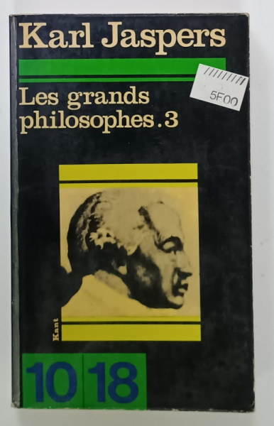 LES GRANDS PHILOSOPHES.3  par KARL JASPERS , 1967