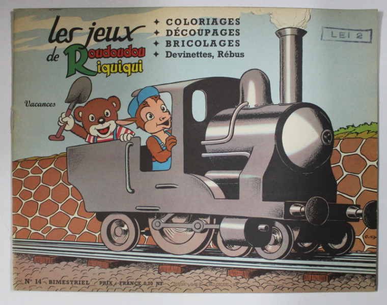 LES JEUX DE ROUDOUDOU  RIQUIQUI - BITRIMESTRIEL , NO .14 , 1961