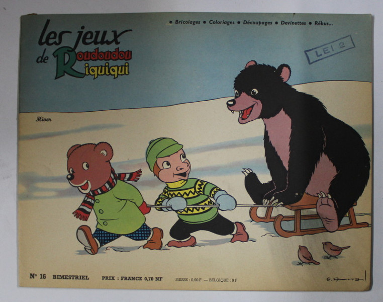 LES JEUX DE ROUDOUDOU  RIQUIQUI - BITRIMESTRIEL , NO .16 , 1961