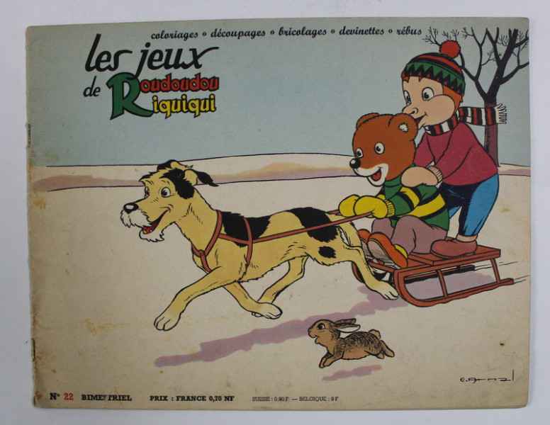 LES JEUX DE ROUDOUDOU  RIQUIQUI -  NO. 22 , BITRIMESTRIEL , NOVEMBRE , 1962