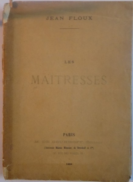 LES MAITRESSES par JEAN FLOUX , 1886