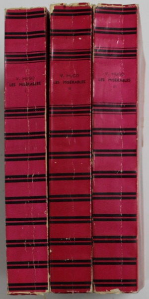 LES MISERABLES par VICTOR HUGO , TROIS VOLUMES , 1965