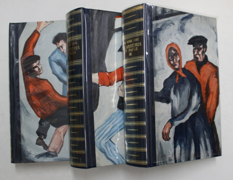 LES MISTERES DE PARIS par EUGENE SUE , TROIS VOLUMES , 1965