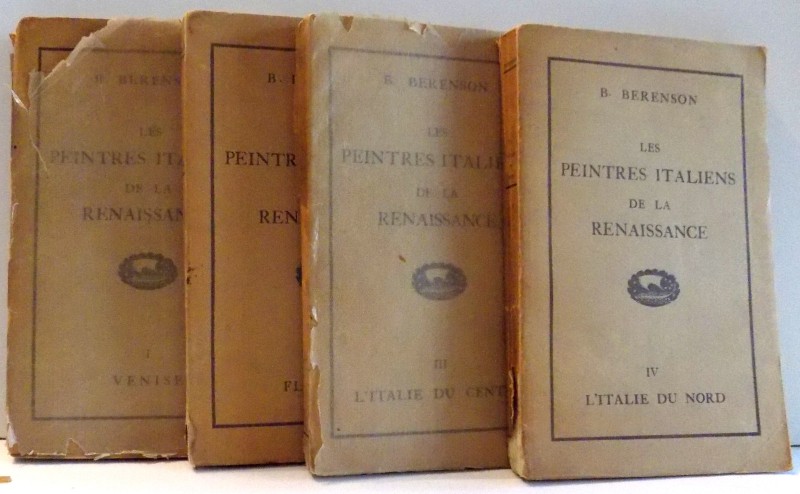 LES PEINTRES ITALIENS DE LA RENAISSANCE par B. BERENSON, VOL I-IV , 1926