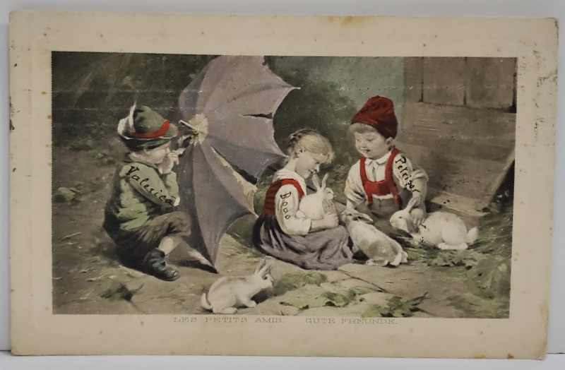 LES PETITS AMIS , CARTE POSTALA ILUSTRATA , 1910