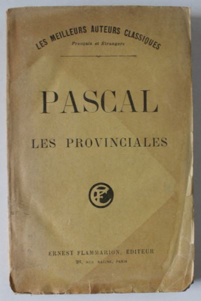 LES PROVINCIALES par PASCAL , 1927