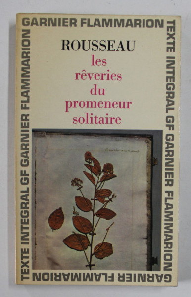 LES REVERIES DU PROMENEUR SOLITAIRE par JEAN - JACQUES  ROUSSEAU , 1965