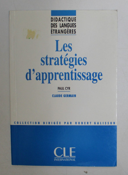 LES STRATEGIES D' APPRENTISSAGE par PAUL CYR , 1998