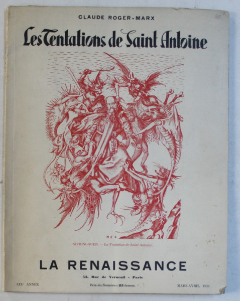 LES TENTATIONS DE SAINT ANTOINE par CLAUDE ROGER - MARX , 1936