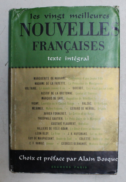 LES VINGT MEILLEURS NOUVELLES  FRANCAISES  - TEXTE INTEGRAL , 1956