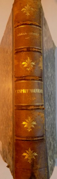 L'ESPRIT NOUVEANU par EDGAR QUINET, PARIS  1875