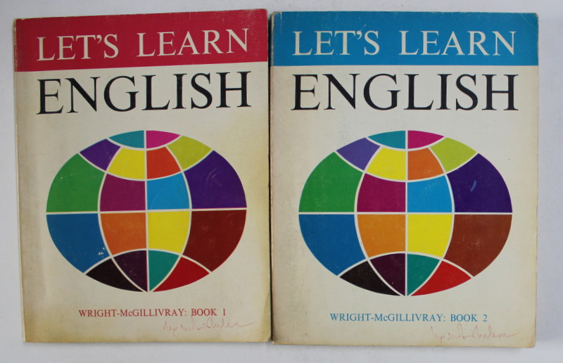 LET 'S LEARN ENGLISH by AUDREY L. WRIGHT and JAMES H. McGILLIVRAY , TWO BOOKS , 1971