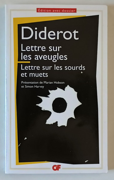 LETTRE SUR LES AVEUGLES / LETTRE SUR LES SOURDS ET MUETS par DIDEROT , 2000