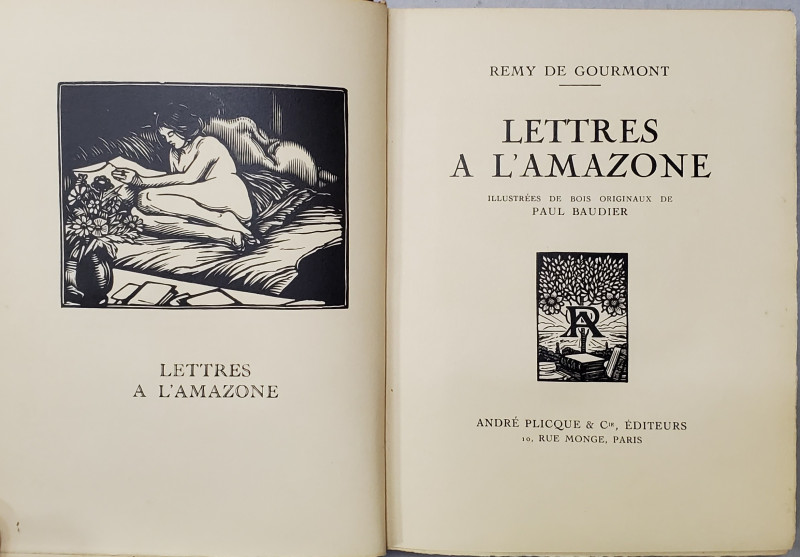 LETTRES A L'AMAZONE par REMY DE GOURMONT - PARIS, 1838