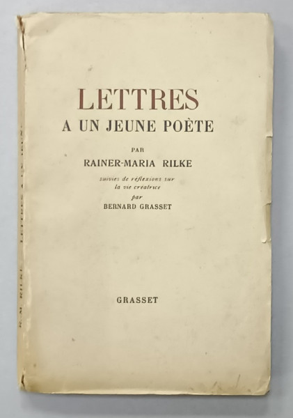 LETTRES A UN JEUNE POETE par RAINER MARIA RILKE , 1938