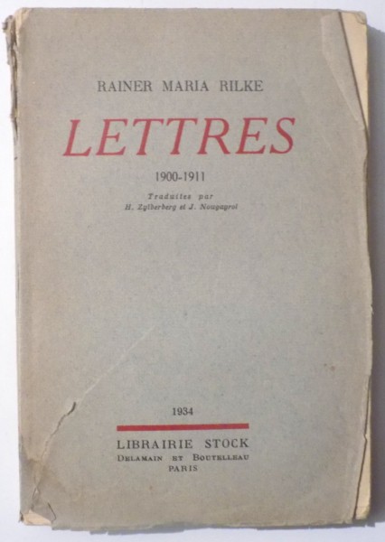 LETTRES par RAINER MARIA RILKE , 1934