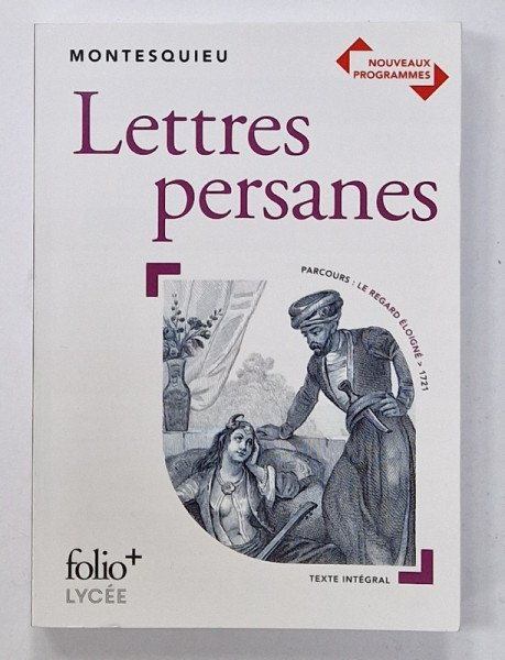LETTRES PERSANES par MONTESQUIEU , 2019