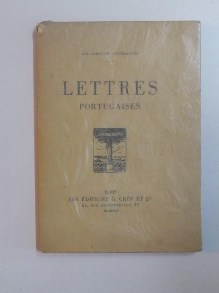 LETTRES PORTUGAISES , AD VAN BEVER , PARIS 1926