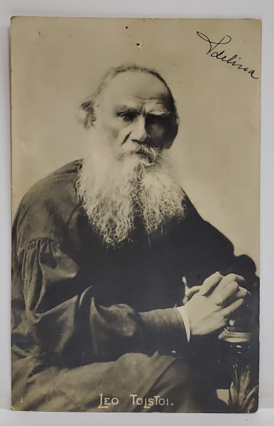 LEV TOLSTOI , FOTOGRAFIE TIP CARTE POSTALA , CLASICA